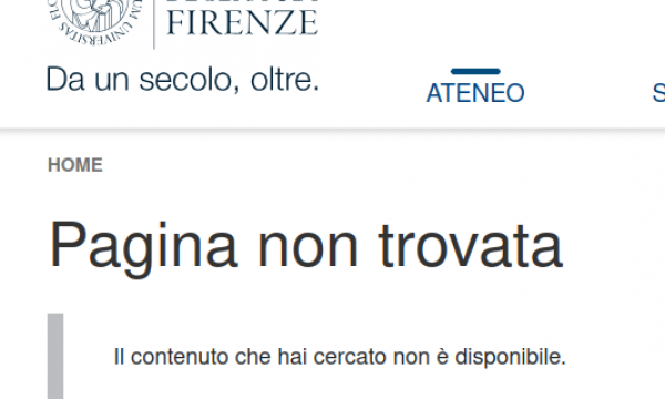 Link a 'unifi.it' non funzionanti